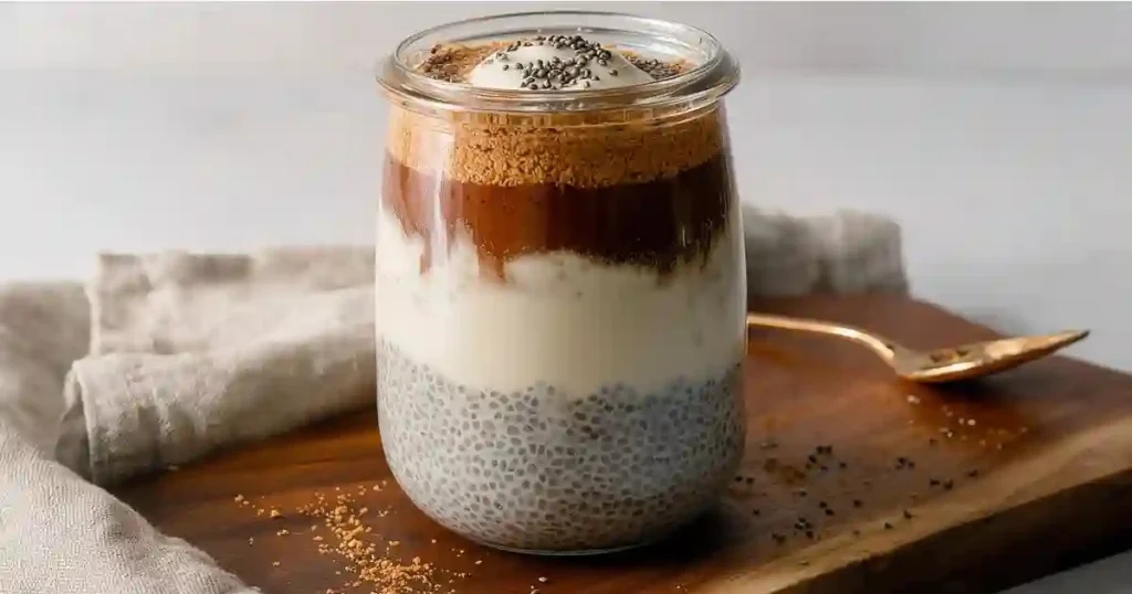 Tiramisu Chia Pudding with Espresso and Cocoa