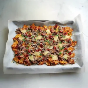 charcuterie nachos finish and serve