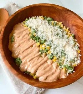 Elote Pasta Salad Recipe 4 combine the ingredients 1 265x300 1