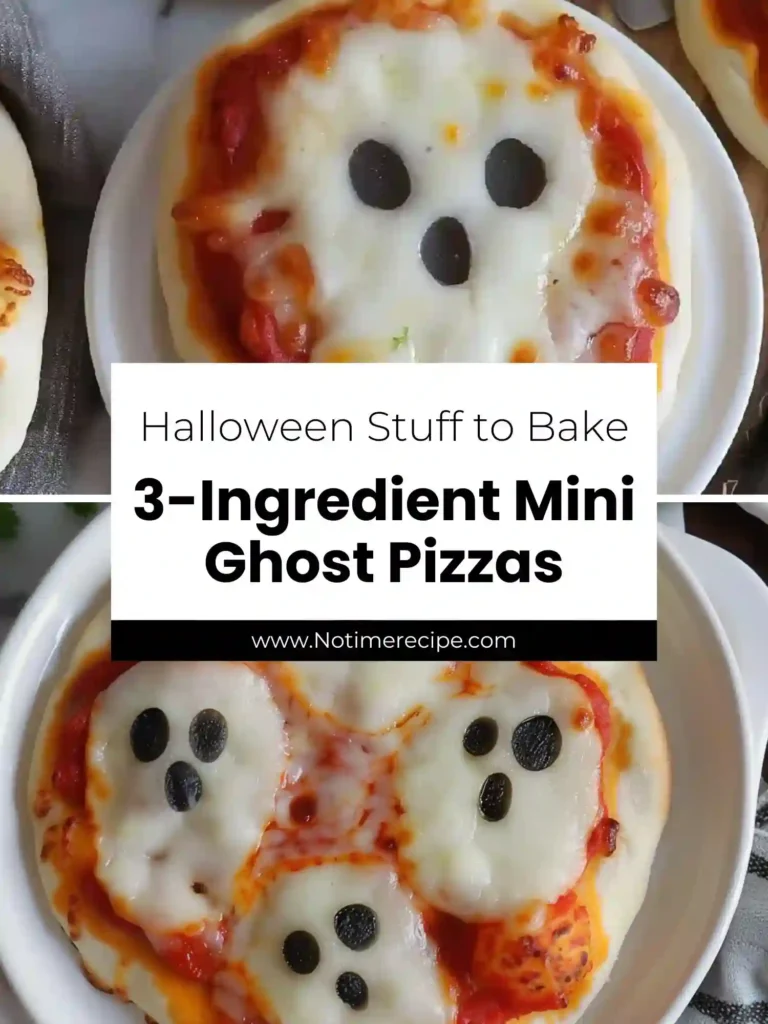 Pin 3 ingredient mini ghost pizzas you can make in 30 minutes
