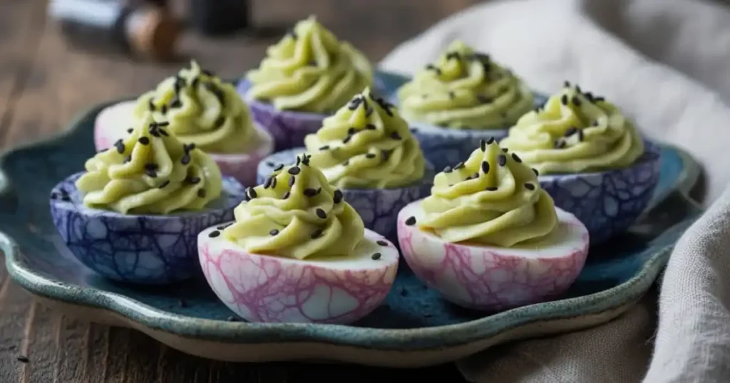 Creepy Deviled Eggs Recipe Easy & Spooky Halloween Appetizer 1 creepy deviled eggs recipe