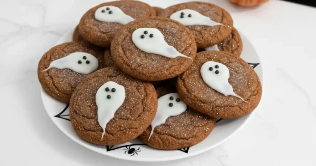 Spooky Ghost Brown Butter Pumpkin Cookies 1 spooky ghost brown butter pumpkin cookies