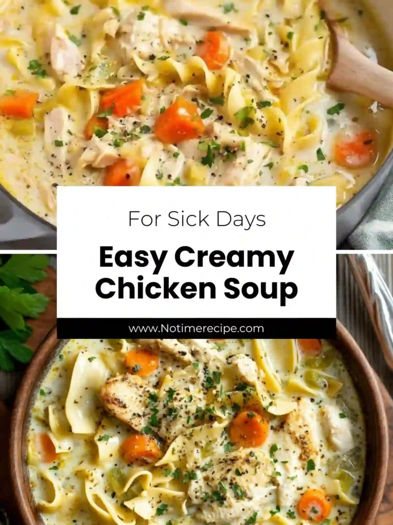 pin easy creamy chicken noodle soup