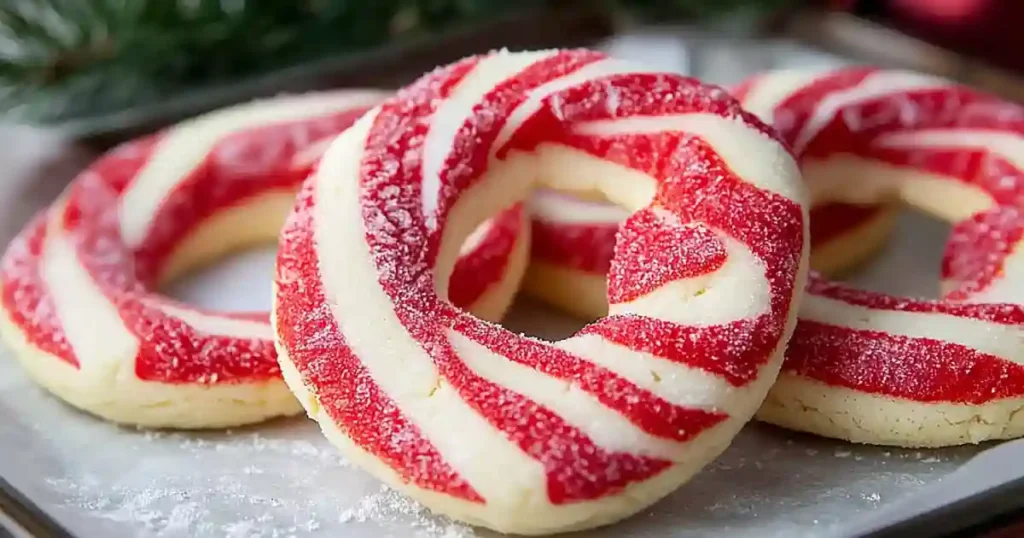 Candy Cane Cookies with Peppermint Swirl 1 candy cane cookies