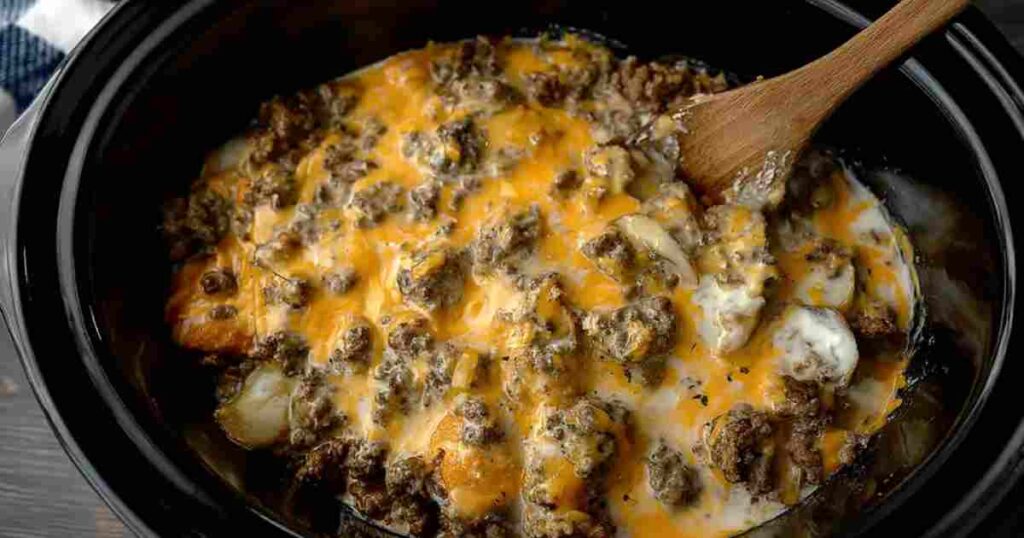 Crockpot Hamburger Potato Casserole 1 crockpot hamburger potato casserole