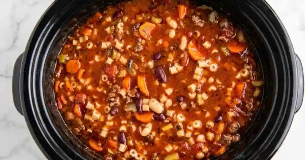 Crockpot Pasta Fagioli Soup 1 crockpot pasta fagioli soup