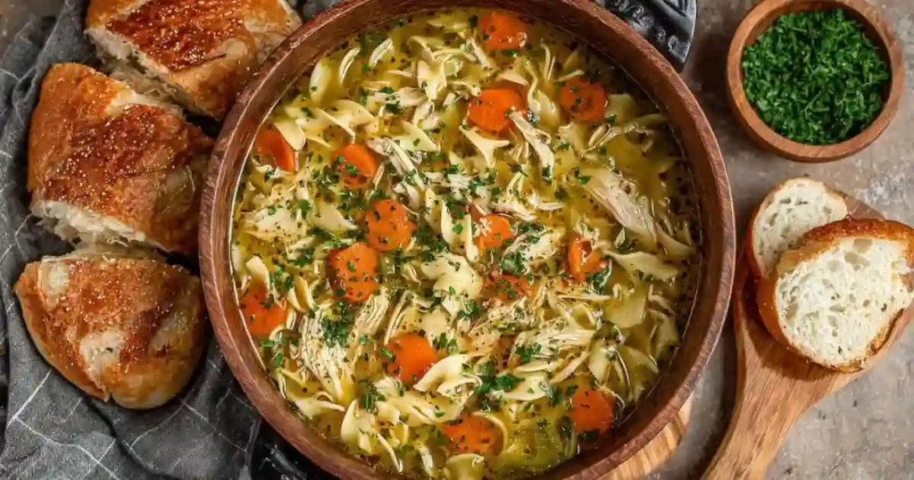 Easy Rotisserie Chicken Noodle Soup 1 easy rotisserie chicken noodle soup 1