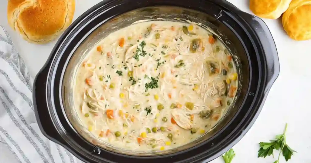 Easy Slow Cooker Chicken Pot Pie 1 easy slow cooker chicken pot pie