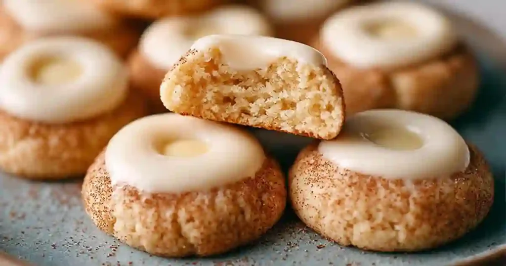 Eggnog Snickerdoodle Thumbprint Cookies 1 eggnog snickerdoodle thumbprint cookies