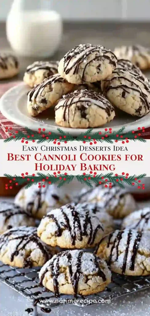 Ricotta & Pistachio Cannoli Cookies 3 pin cannoli cookies recipe