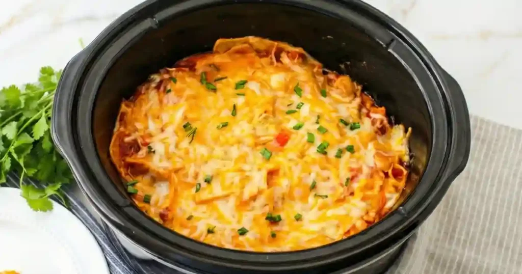 Slow Cooker Chicken Enchilada Casserole 1 slow cooker chicken enchilada casserole