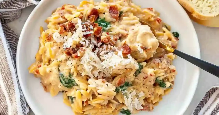 slow cooker creamy tuscan chicken orzo