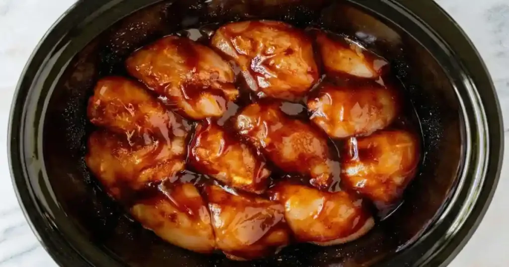 5-Ingredient Slow Cooker BBQ Chicken Thighs Recipe 1 5 ingredient slow cooker bbq chicken thighs recipe