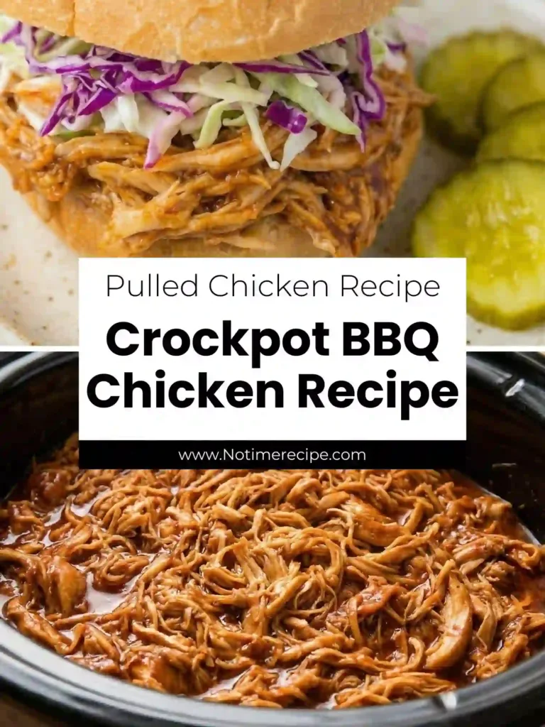Crockpot BBQ Chicken Recipe (Pulled Chicken) 3 Pin Crockpot BBQ Chicken Recipe