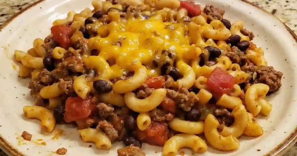 crockpot cheddar chili mac recipe