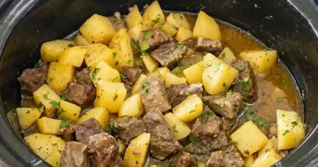 Easy CrockPot Steak and Potatoes Recipe 1 easy crockpot steak and potatoes