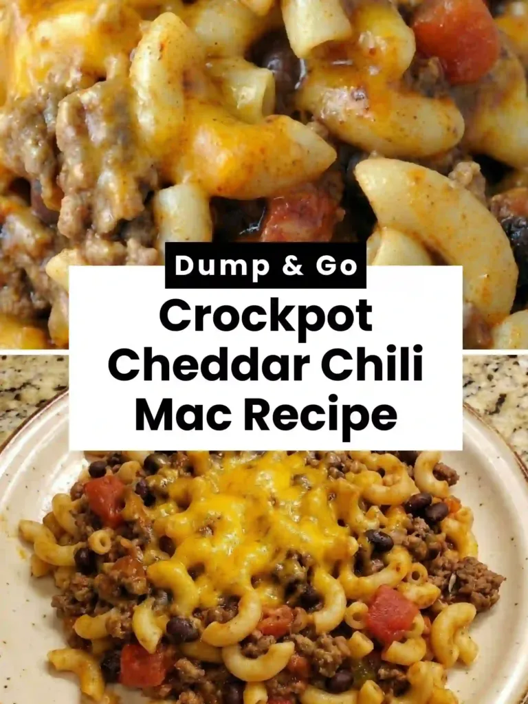 pin crockpot cheddar chili mac recipe