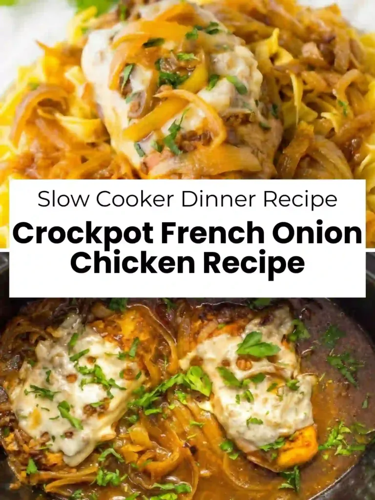 pin crockpot french onion chicken recipe