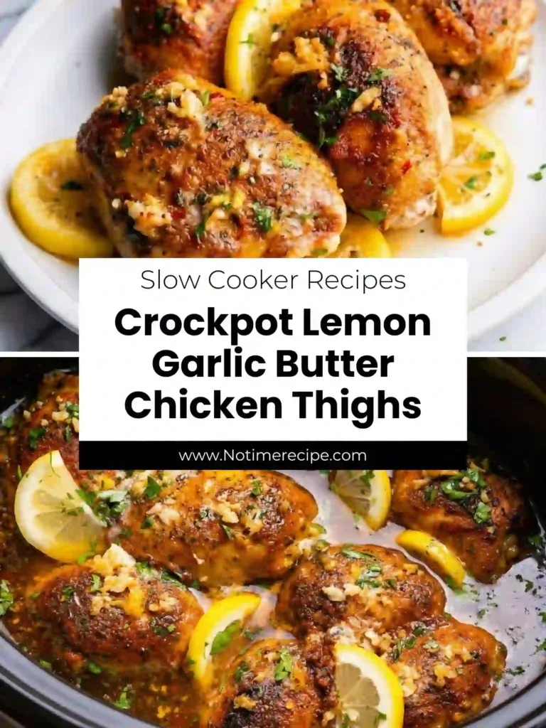 Crockpot Lemon Garlic Butter Chicken Thighs Recipe 3 pin crockpot lemon garlic butter chicken thighs recipe