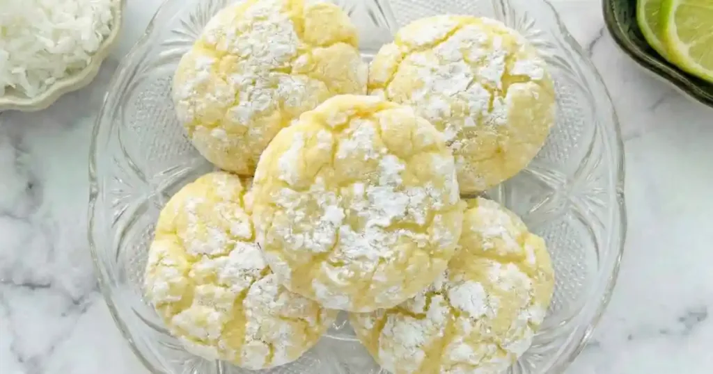 coconut key lime crinkle cookies