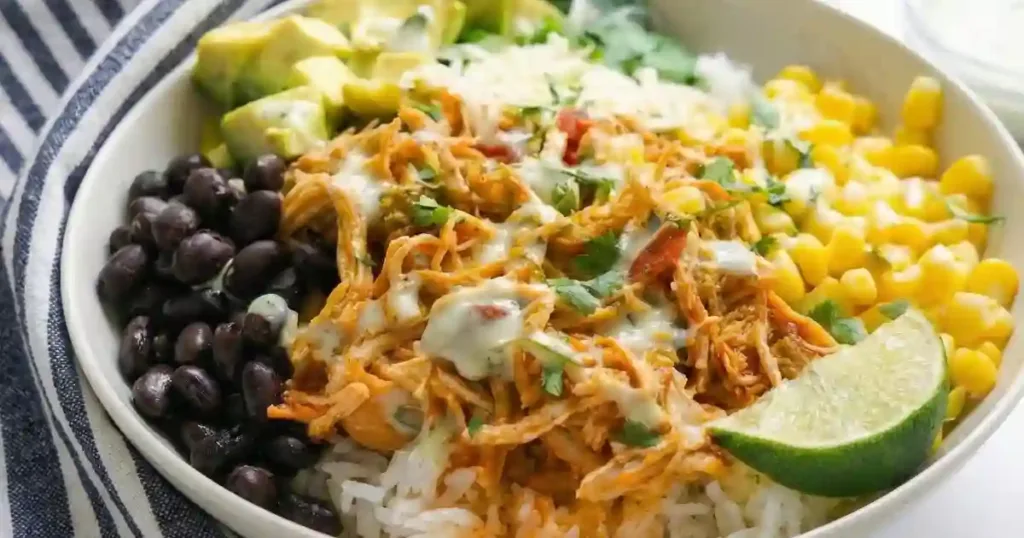 Slow Cooker Chicken Burrito Bowl Recipe 1 slow cooker chicken burrito bowl recipe