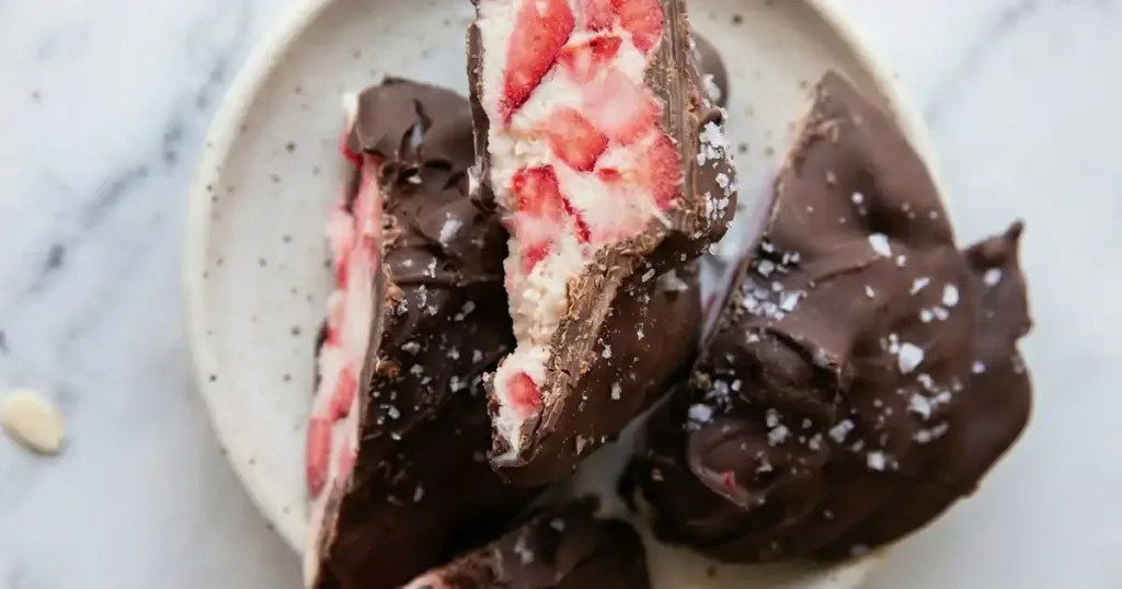 Chocolate Strawberry Yogurt Bites Recipe 1 chocolate strawberry yogurt bites recipe
