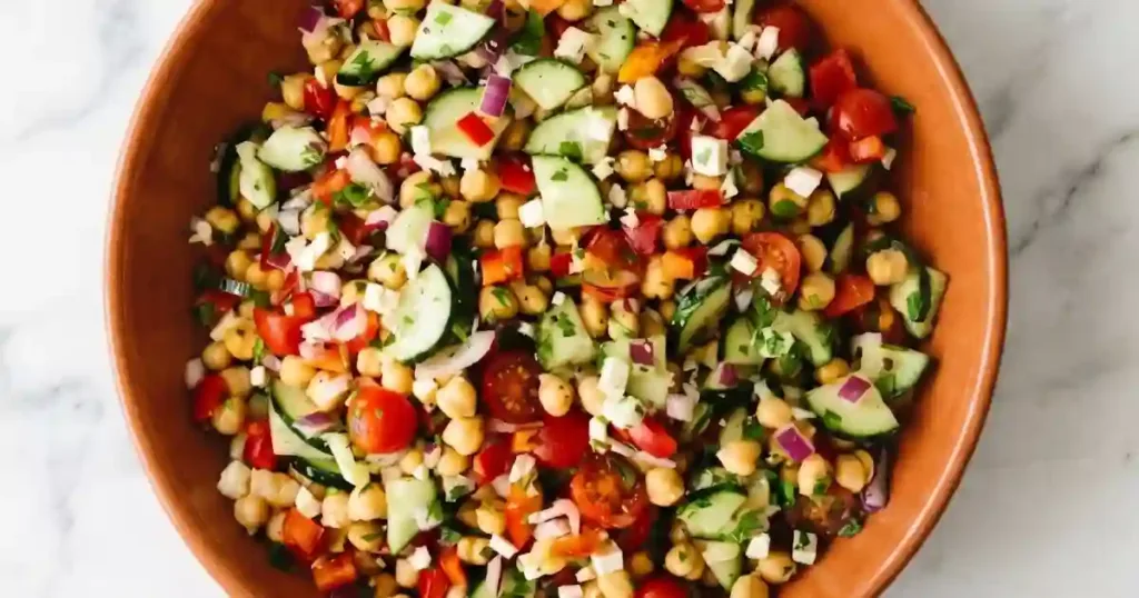 Mediterranean Chickpea Salad Recipe 1 mediterranean chickpea salad
