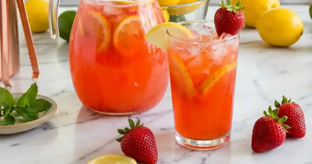 Easy Homemade Strawberry Lemonade 1 easy homemade strawberry lemonade